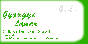 gyorgyi lamer business card