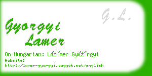 gyorgyi lamer business card